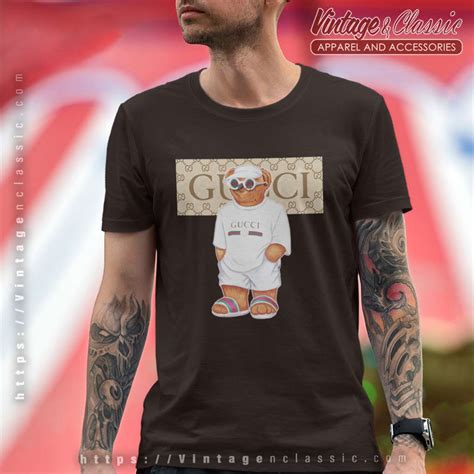 gucci bear t shirt|gucci bee t shirt men's.